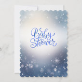 Winter Snowflake Baby Shower Invitation 招待状 (裏面)