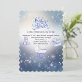 Winter Snowflake Baby Shower Invitation 招待状 (スタンド正面)