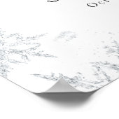 Winter Snowflake Baby Shower Welcome Sign ポスター (角)