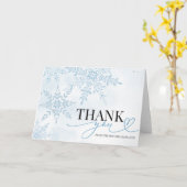Winter Snowflake Bridal Shower Thank You Card カード (黄色い花)