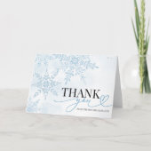 Winter Snowflake Bridal Shower Thank You Card カード (正面)