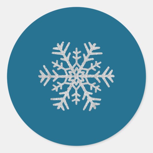 Winter Snowflake Christmas Xmas Costumes Men Women ラウンドシール (正面)