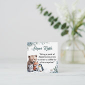 Winter Snowflake Diaper Raffle Ticket Insert エンクロージャーカード (スタンド正面)