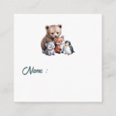 Winter Snowflake Diaper Raffle Ticket Insert エンクロージャーカード (裏面)