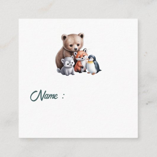 Winter Snowflake Diaper Raffle Ticket Insert エンクロージャーカード (裏面)