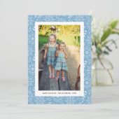 Winter Snowflake Doodles, Photo Collage, Happy  シーズンカード (スタンド正面)