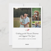 Winter Snowflake Doodles, Photo Collage, Happy  シーズンカード (裏面)