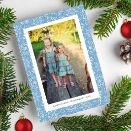 Winter Snowflake Doodles, Photo Collage, Happy  シーズンカード