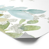 Winter Snowflake Drive By Baby Shower Welcome Sign ポスター (角)