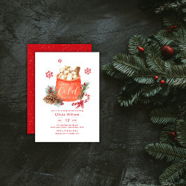 Winter Snowflake Festive Coffee Smore Baby Shower  招待状