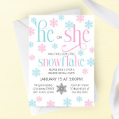 Winter Snowflake Gender Reveal Invitation 招待状
