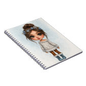 Winter Snowflake Girl Notebook  ノートブック (右側)