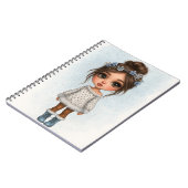 Winter Snowflake Girl Notebook  ノートブック (左側)