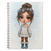 Winter Snowflake Girl Notebook ノートブック (正面)