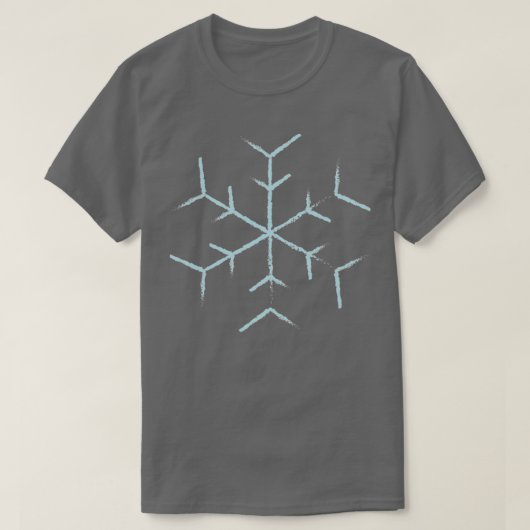 Winter Snowflake Ice Blue on White Gift Halloween  Tシャツ (デザイン正面)