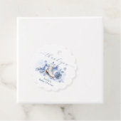 Winter Snowflake Ice Skate Baby Shower Thank You フェイバータグ (インサイチュ)