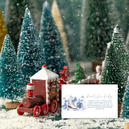 Winter Snowflake Ice Skate Books For Baby Shower エンクロージャーカード