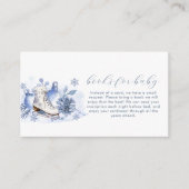 Winter Snowflake Ice Skate Books For Baby Shower エンクロージャーカード (正面)