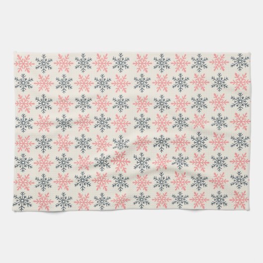 Winter Snowflake Kitchen Towels キッチンタオル (横)