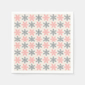Winter Snowflake Paper Napkin スタンダードカクテルナプキン (正面)