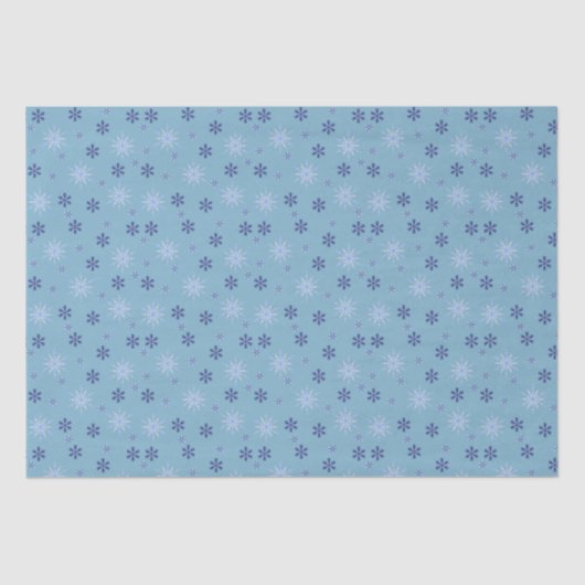 Winter Snowflake Pattern Blue 薄葉紙 (正面)