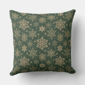 Winter Snowflake Pattern Decorative Throw Pillow クッション (裏面)