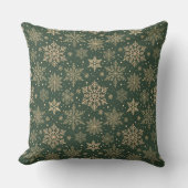 Winter Snowflake Pattern Decorative Throw Pillow クッション (正面)
