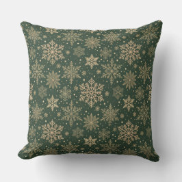 Winter Snowflake Pattern Decorative Throw Pillow クッション