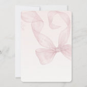 Winter Snowflake Pink Bow 30th Birthday Party 招待状 (裏面)