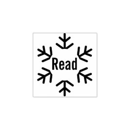 Winter Snowflake Read Teacher Classroom Library  ラバースタンプ