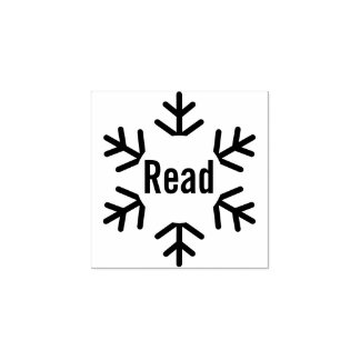 Winter Snowflake Read Teacher Classroom Library ラバースタンプ