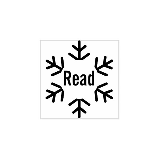 Winter Snowflake Read Teacher Classroom Library ラバースタンプ (インプリント)