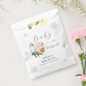 Winter Snowflake S'more Cookie Baby Shower フェイバーバッグ (封をした状態)