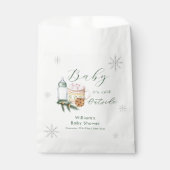 Winter Snowflake S'more Cookie Baby Shower フェイバーバッグ (正面)
