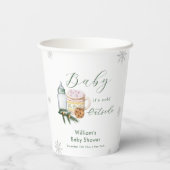 Winter Snowflake S'more Cookie Baby Shower  紙コップ (裏面)