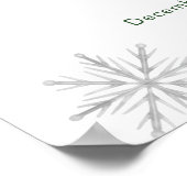 Winter Snowflake S'more Cookie Baby Shower Welcome ポスター (角)