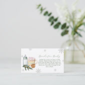 Winter Snowflake S'more Cookie Books Baby Shower  エンクロージャーカード (スタンド正面)