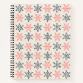 Winter Snowflake Spiral Notebook ノートブック (正面)