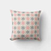 Winter Snowflake Throw Pillow クッション (正面)