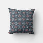 Winter Snowflake Throw Pillow クッション (正面)