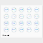 Winter Snowflake Wreath Sticker ラウンドシール (シート)