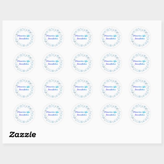 Winter Snowflake Wreath Sticker ラウンドシール (シート)