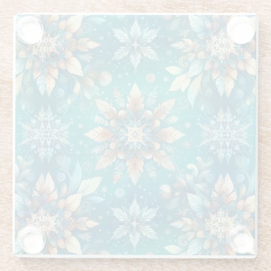 Winter Snowflakes  ガラスコースター (裏面)