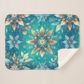 Winter Snowflakes  シェルパブランケット (正面(横))