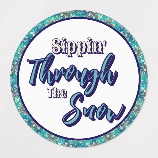 Winter Snowflakes  ラベル (デザイン1)