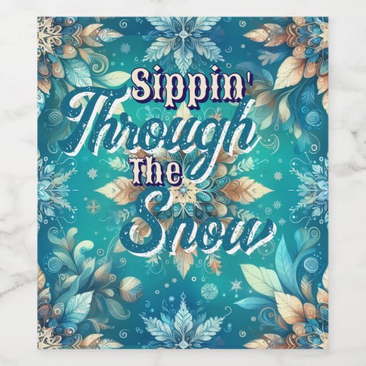 Winter Snowflakes  ワインラベル (シングルラベル)