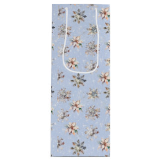 Winter Snowflakes and Sparkles Gift Bag ワインギフトバッグ