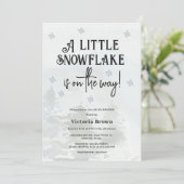 Winter Snowflakes Baby Shower Invitation 招待状 (スタンド正面)