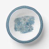 Winter Snowflakes Christmas Party ペーパーボウル (正面)