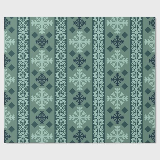 Winter Snowflakes Nordic Wrapping Paper ラッピングペーパー (フラット)